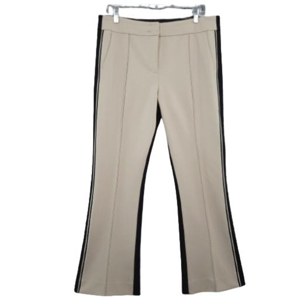 DOROTHEE SCHUMACHER Cream Black 2-Tone High Rise Pants Office SIZE 5 US 10